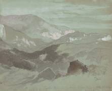 Cliffs of Ecclesbourne near Hastings (Thomas Moran) - Muzeo.com