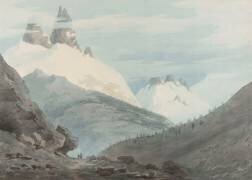 Entre Chamonix et Martigny : L'Aiguille verte (John Robert Cozens) - Muzeo.com