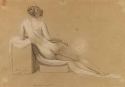 Femme nue allongée de dos (Abel de Pujol) - Muzeo.com