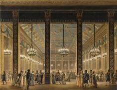 Festin dans la deuxième salle provisoire construite dans la cour de l'Ecole Militaire (Louis-Pierre Baltard) - Muzeo.com
