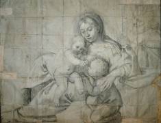 Holy Family at Rest with the Infant St. John the Baptist (Domenichino) - Muzeo.com