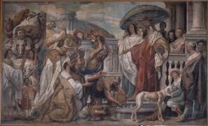 Hommage du calife Haroun Al Raschid à Charlemagne (Jacob Jordaens) - Muzeo.com