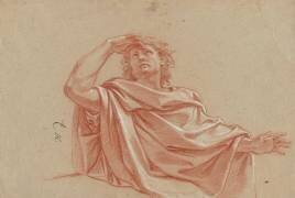 Homme drapé, à mi-corps (Charles Le Brun) - Muzeo.com