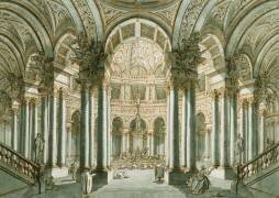 Interior of a Church, with Figures at Prayer (Canaletto) - Muzeo.com