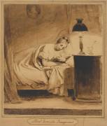Jeune femme lisant dans son lit (Alexandre-Evariste Fragonard) - Muzeo.com