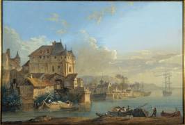 L'Entrée d'un port avec figures et fabriques (Alexis Nicolas Pérignon the...) - Muzeo.com