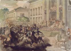 Louis XVIII passant en revue au champs de mars (Théodore Géricault) - Muzeo.com