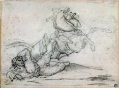 Mameluke falling beneath his horse (Théodore Géricault) - Muzeo.com