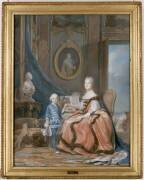 Marie-Josèphe de Saxe et le duc de Bourgogne (Quentin de La Tour) - Muzeo.com