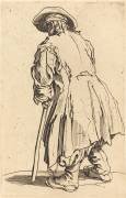 Old Beggar with One Crutch (Jacques Callot) - Muzeo.com
