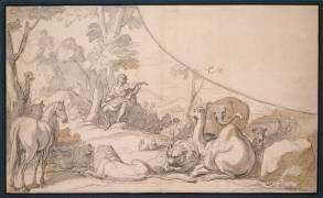 Orphée charmant les animaux (Charles Le Brun) - Muzeo.com