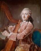 Portrait de Maximilien Gardel l'aîné jouant de la harpe (Nicolas-François Regnault) - Muzeo.com
