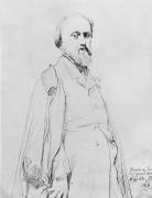Portrait of the painter Hippolyte Flandrin (Jean-Auguste-Dominique Ingres) - Muzeo.com