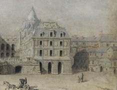 Proposition pour le Grand Projet de reconstruction du château de Versailles, côté des cours d’entrée (Jean François Heurtier) - Muzeo.com