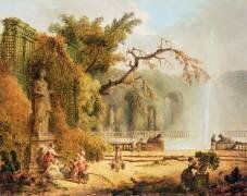 Romantic garden scene (Hubert Robert) - Muzeo.com