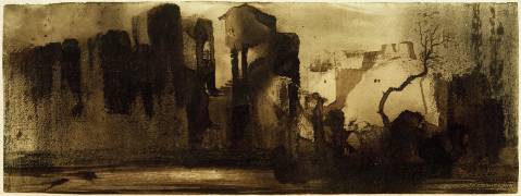Ruines dans un paysage imaginaire (Victor Hugo) - Muzeo.com