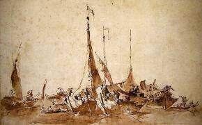 Studies of Fishing Boats (Francesco Guardi) - Muzeo.com