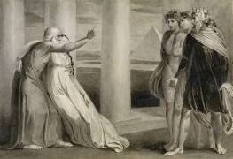 Tiriel Supporting the Dying Myratana and Cursing his Sons (William Blake) - Muzeo.com
