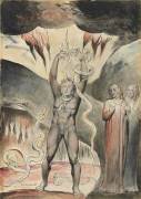 Vanni Fucci 'making figs' against God (William Blake) - Muzeo.com