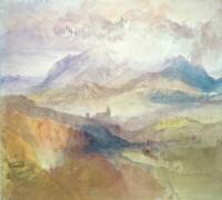 View along an Alpine Valley (Joseph Mallord William Turner) - Muzeo.com