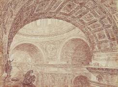 View of the Vaulting of St. Peter's Taken from an Upper Cornice (Hubert Robert) - Muzeo.com