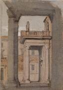 Vue partielle de la Place du Peuple à Rome (Dominique-Louis Papety) - Muzeo.com