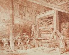 Wine Press (Hubert Robert) - Muzeo.com
