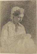 Woman Embroidering (Edgar Degas) - Muzeo.com