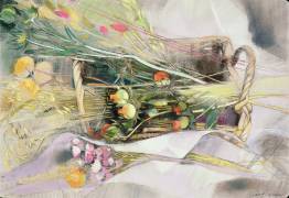 Basket of Dried Flowers (Claire Spencer) - Muzeo.com