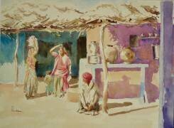 Brahmin village interior (Wilson Clive) - Muzeo.com