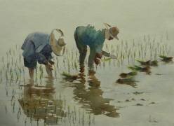 Plantation du riz (Wilson Clive) - Muzeo.com
