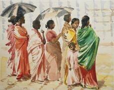 Queuing to kiss the statue of Fatima (Wilson Clive) - Muzeo.com