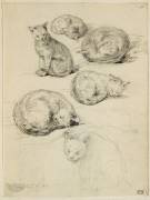 Album factice : Etudes de six chats (Augustin de Saint-Aubin) - Muzeo.com
