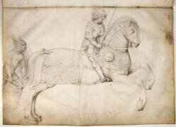 Cavalier au galop, et guerrier à pied (Jacopo Bellini) - Muzeo.com