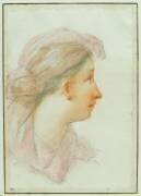 Femme de profil coiffée d'un foulard (Pietro Dandini) - Muzeo.com