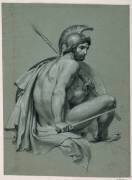 Guerrier nu, casqué, assis, de trois quarts à gauche (Merry-Joseph Blondel) - Muzeo.com