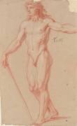 Homme nu, debout, de trois quarts à gauche (Charles Le Brun) - Muzeo.com