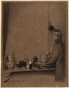 Jeune fille ou enfant lavant des pots (Leandro Ramon Garrido) - Muzeo.com