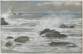 Jour de tempête dans le Finistère (Louis Antoine Manceaux) - Muzeo.com