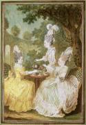 La marquise de Montesson, la marquise du Crest et la comtesse de Damas (Carmontelle) - Muzeo.com