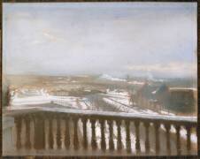 La Porte d'Asnières sous la neige (Emile Levy) - Muzeo.com