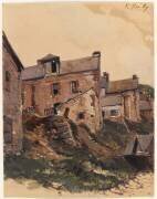 Maisons à Iport (Eugène Isabey) - Muzeo.com