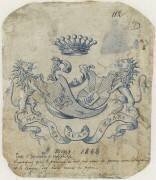 Modèle de blason aux armes de la famille O'Gorman d'Hoffelize (Emile Gallé) - Muzeo.com