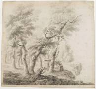 Paysage boisé (Lazare Bruandet) - Muzeo.com