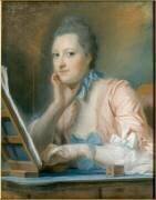Portrait de madame de La Pouplinière (1714-1756) (Quentin de La Tour) - Muzeo.com