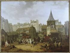 Réjouissances données par la Ville de Paris aux Halles, le 21 janvier 1782 (Philibert-Louis Debucourt) - Muzeo.com