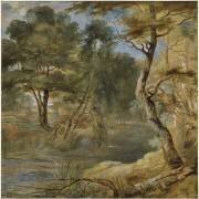 Ruisseau serpentant à travers un sous-bois (Jacques Fouquières) - Muzeo.com