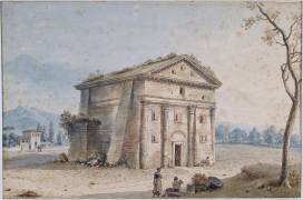 Tombeau romain dans la campagne près de la Villa Appia (Victor-Jean Nicolle) - Muzeo.com