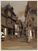 Une rue à Vitré (Eugène Isabey) - Muzeo.com