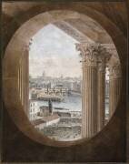 Vue de Paris prise d'un oeil-de-boeuf de la colonnade du Louvre (Victor-Jean Nicolle) - Muzeo.com